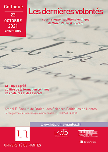 Affiche Colloque Dernières volontés
