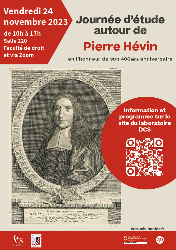 Journée d'étude autour de Pierre Hévin - UFR Droit et Sciences politiques